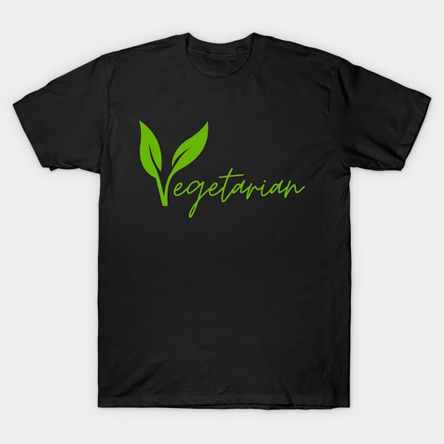 vegetarian design-  veganism, vegetarian, vegan, herbivore, plant based. T-Shirt by bansalriya